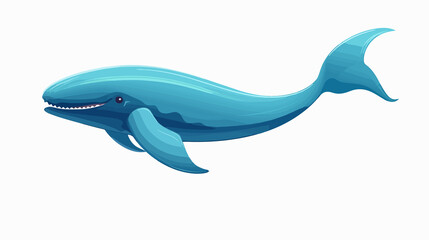 Obraz premium Playful Retro Cartoon Whale Tail Vector Illustration