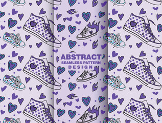 Seamless modern trendy fashion illustration textile pattern design