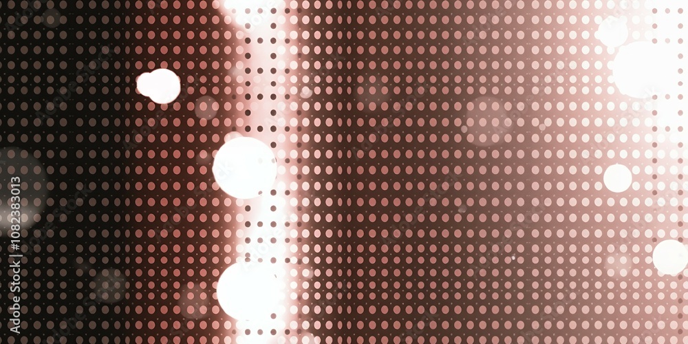 Poster abstract background with a polka dot pattern and white lights.