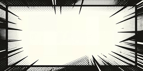 Black and white comic book style frame.