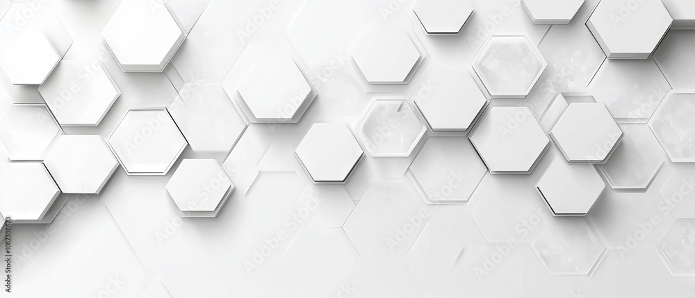 Poster modern vector banner design with geometric hexagon pattern on white background seamless abstract bac