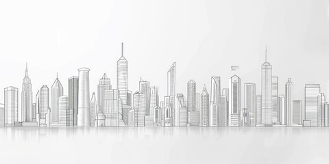 Fototapeta premium An architectural drawing of an elegant Art building