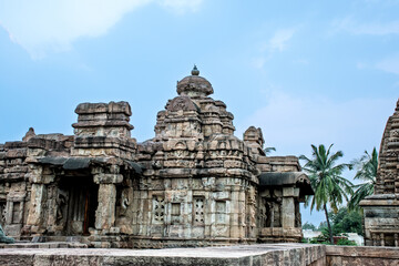  8th century temple architecture Virupaksha temple Pattadakal, Karnataka