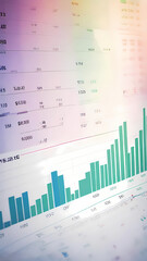 business graph on the screen