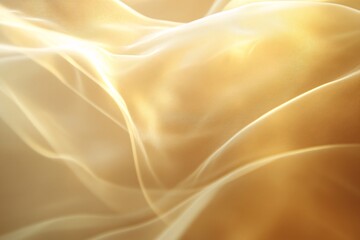 Fototapeta premium Soft flowing golden energy light waves, bright and warm, smoky background, calming ambiance, high-resolution close-up 2