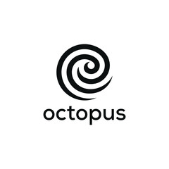 letter E octopus logo design vector template © Rachmad