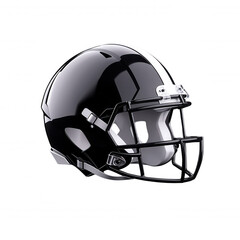 Fototapeta premium Modern Black Football Helmet with Sleek Ventilation Design No Logo Branding Sports Protective Gear