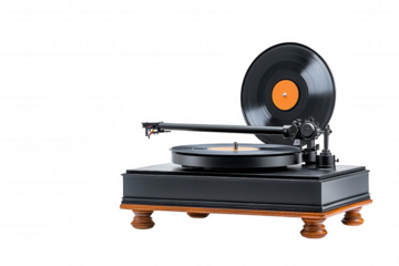 Vintage Vinyl Record Player System with Dual Turntables Cartridges Ready for Music Playback
