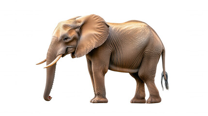 Obraz premium Realistic Elephant Standing Alone On Dark Pathway