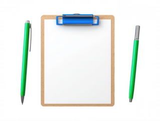 Creative workspace essentials - pens, pencils, and paper ready for writing.