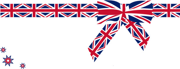 Great Britain Flag Decorative Ribbon - Festive and Elegant Background