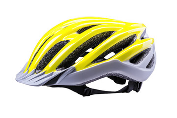 Fototapeta premium Modern Black Helmet with Reflective Yellow Details for Cycling Safety and Style