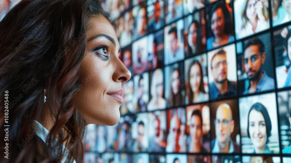 Poster remote team collaboration via video conferencing for effective brainstorming sessions