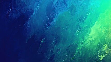 Obraz premium Abstract Swirling Blue and Green Paint