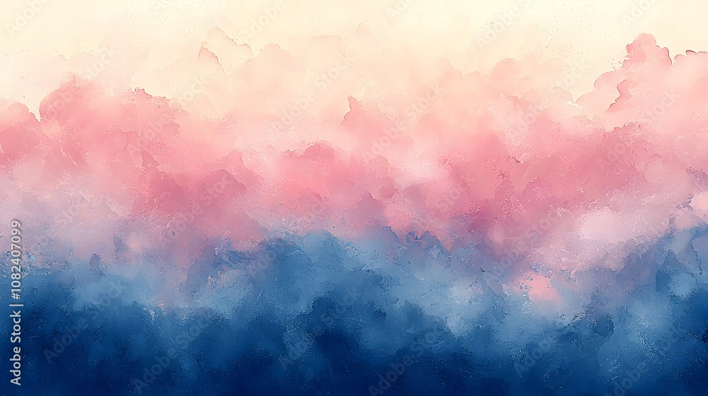 Poster elegant pastel gradient background blending periwinkle and peach hues with a soft subtle noise textu