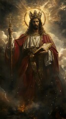 Christ the King with Staff and Sacred Book