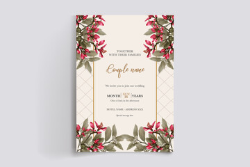 BRIDAL SHOWER FLORAL INVITATION TEMPLATE