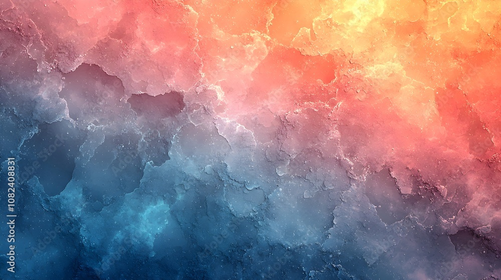 Poster elegant pastel gradient background with a soft noise texture transitioning from a soothing blue to a