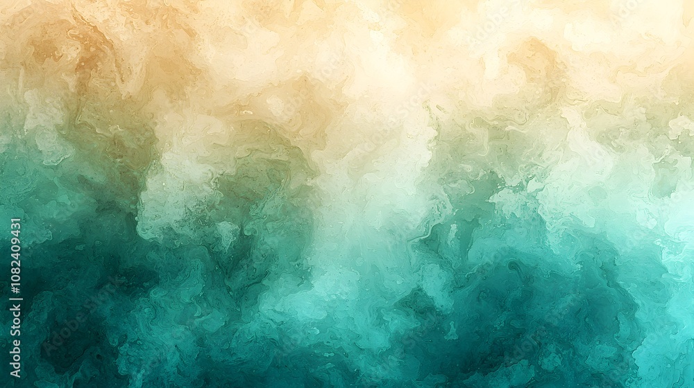 Poster soothing minimalist gradient background with soft pastel mint to cream hues and subtle noise texture