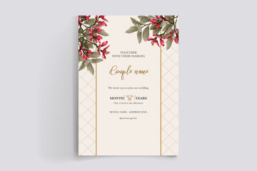 BRIDAL SHOWER FLORAL INVITATION TEMPLATE