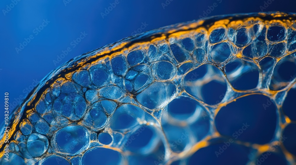 Poster close-up of delicate soap bubbles with intricate patterns and stunning light reflections in vibrant 