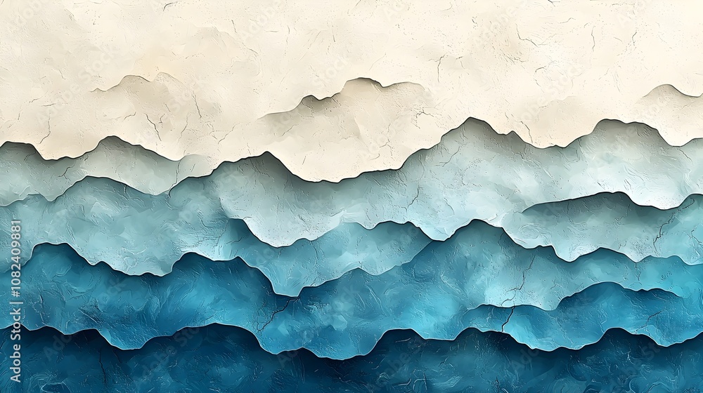 Poster serene pastel blue to ivory gradient background with delicate noise texture in a minimalist color sc