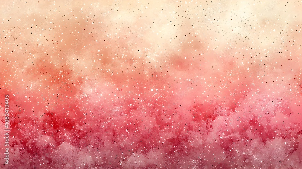 Poster soft pastel gradient fading from rose to light taupe with a textured noise pattern overlay creating 
