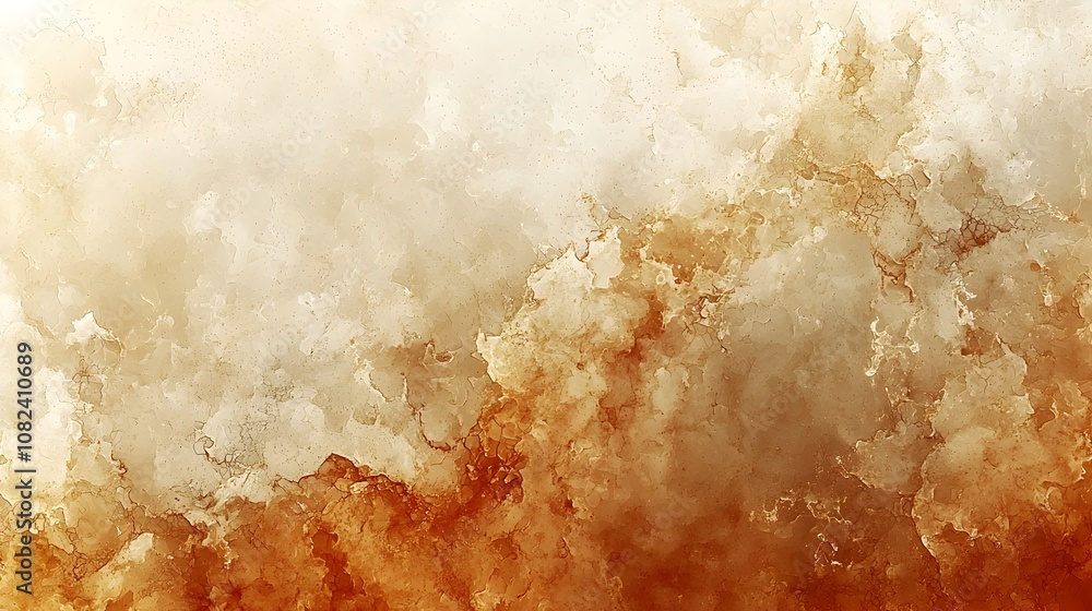 Poster minimalist and modern background with a soft gradient blend of pastel yellow and light taupe colors 