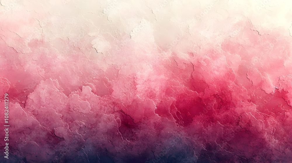 Poster minimalist gradient background in pastel coral fading to soft ivory with a grainy noise texture effe