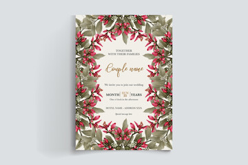 BRIDAL SHOWER FLORAL INVITATION TEMPLATE