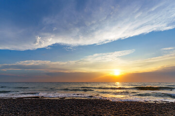 Sunset Over the Coastal Waters