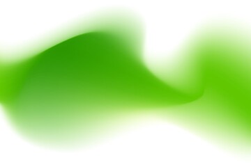 Abstract neon yellow, light green wave form, blurred iridescent gradient texture, isolate design element. Fluid lime green watercolor brushstroke blurry shape. Aesthetic flowing lights decoration.