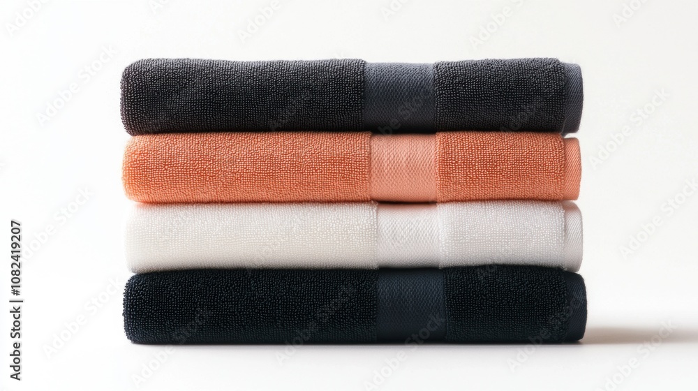 Poster a stack of towels in different colors