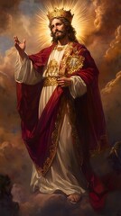 Christ in Majestic Splendor with Crown and Robes