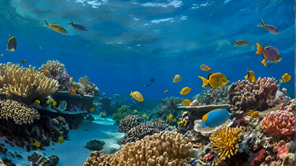 Obraz premium coral reef and fish