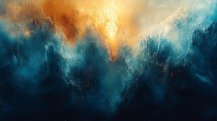 Abstract Ocean and Sky. Generative AI