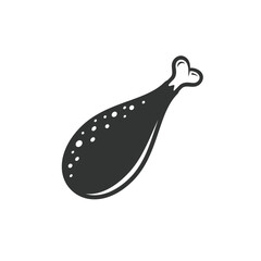 Chicken roast icon flat vector design