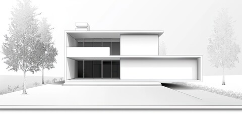 An architectural drawing of an elegant Art building