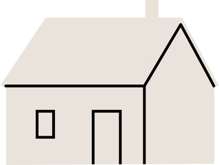 Minimalist House Line Art