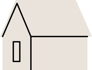 Minimalist House Line Art