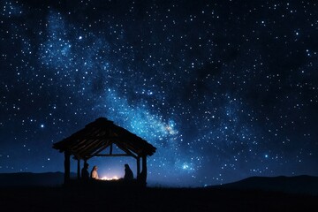 Fototapeta premium Quiet Night Under a Starry Sky