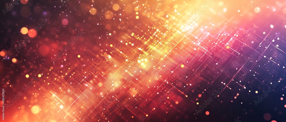 Poster vibrant abstract technology background featuring interconnected digital circuits, geometric patterns