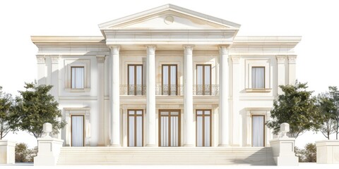 Obraz premium An architectural drawing of an elegant Art building