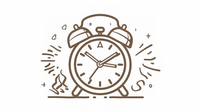 Linear Time and Clock Icons - a clean and modern visual. The white background highlights the simplicity and elegance of the design.