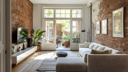 Brooklyn garden apartment with private patio and herb garden, historic brownstone haven