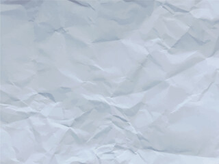 Vector white color horizontal crumpled paper background