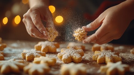 Baking Festive Cookies: A Delightful Holiday Scene