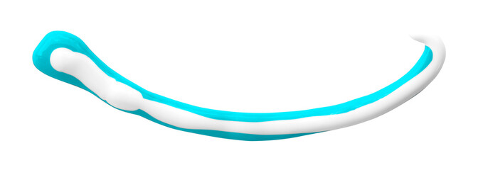 Light blue watercolor drop zigzag isolated on transparent background