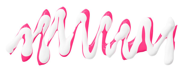 pink watercolor drop zigzag isolated on transparent background