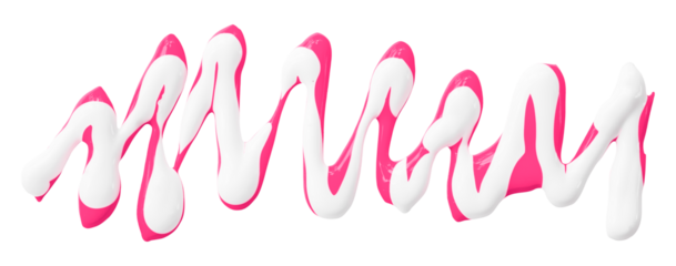 pink watercolor drop zigzag isolated on transparent background